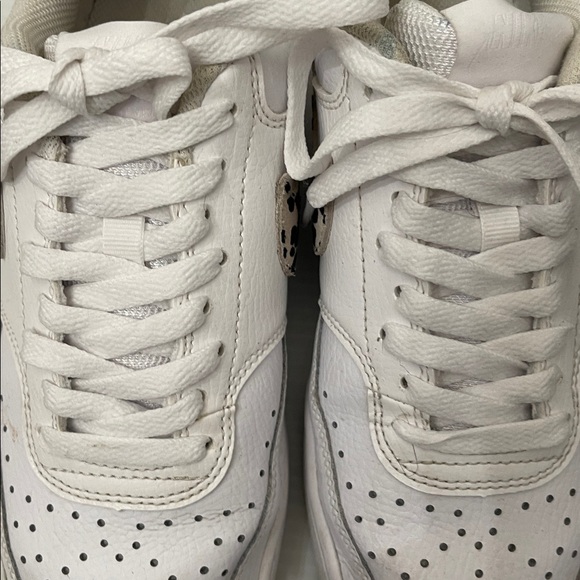 NIKE COURT VISION LOW LEOPARD SWOOSH LEATHER SNEAKERS WOMENS SIZE 8 - Picture 8 of 13